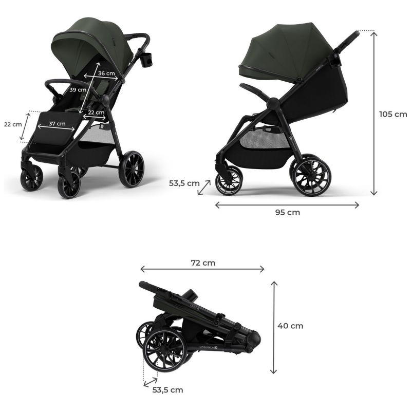 Poussette Grande 2 Mystic Green Kinderkraft Produit 7