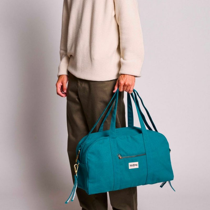 Sac à langer Basile Bleu Paon Hindbag Ambiance 2