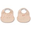 Lot de 2 bavoirs en silicone Ember Butterfly Apple Blossom Liewood Produit 1