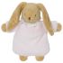 Peluche hochet Lapin nid d'ange rose et pochette de rangement en coton (20 cm) - Trousselier Peluche hochet Lapin nid d'ange rose et pochette de rangement en coton (20 cm) - Trousselier