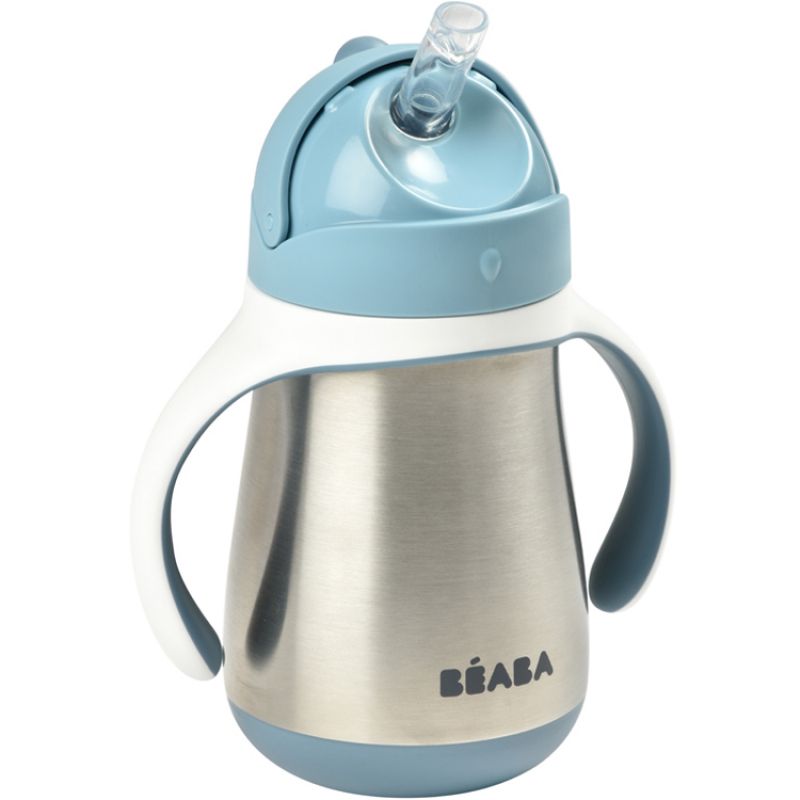 Gourde à paille en inox Windy blue (250 ml) Béaba