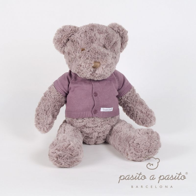 Peluche géante ours Max pull bordeaux (50 cm)  Pasito a pasito