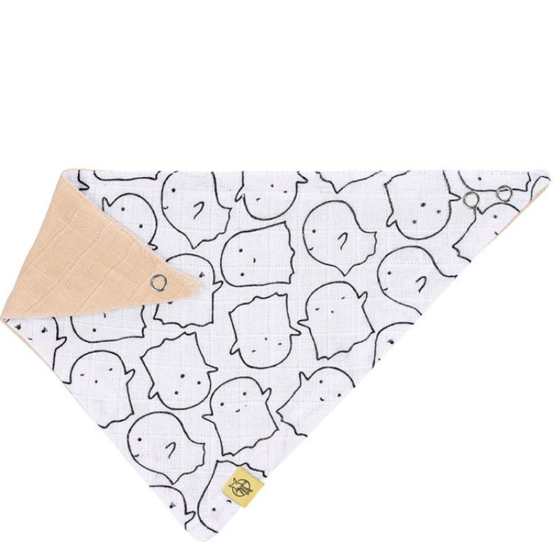 Bavoir bandana en mousseline de coton Little Spookies pêche Lässig
