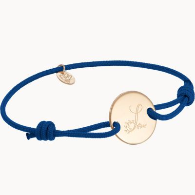 Bracelet cordon personnalisé - Signe infini - Argent/Plaqué Or