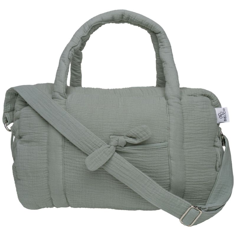 Sac à langer en gaze de coton vert de gris BB & Co Produit 1