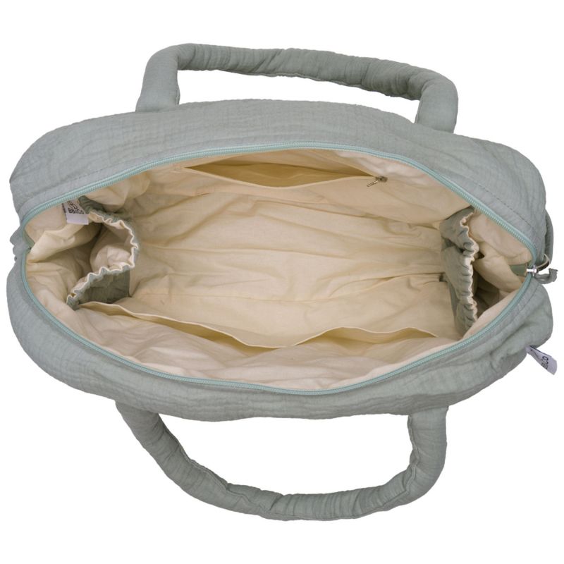 Sac à langer en gaze de coton vert de gris BB & Co Produit 2