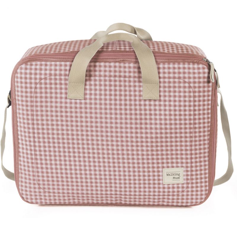 Valise de maternité I love vichy rose Walking Mum