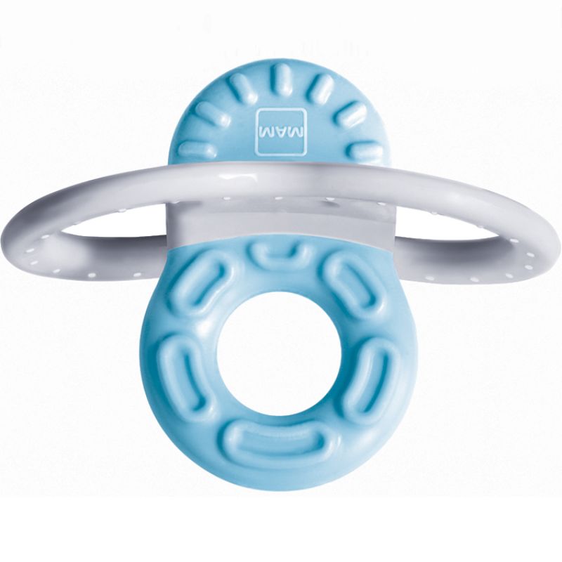 Mini-anneau de dentition phase 1 bleu + boîte stérilisation MAM