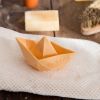 Jouet de bain bateau origami latex d'hévéa nude  par Oli & Carol