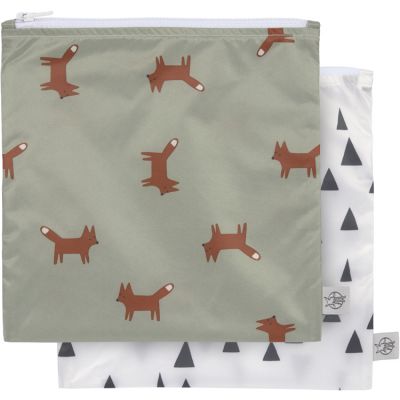 Lot de 2 Pochettes à goûter Little Forest Renard (1 L) Lässig 