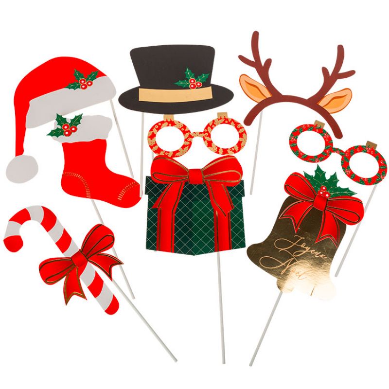 Accessoires pour photos Noël Tartan (9 pièces) Arty Fêtes Factory