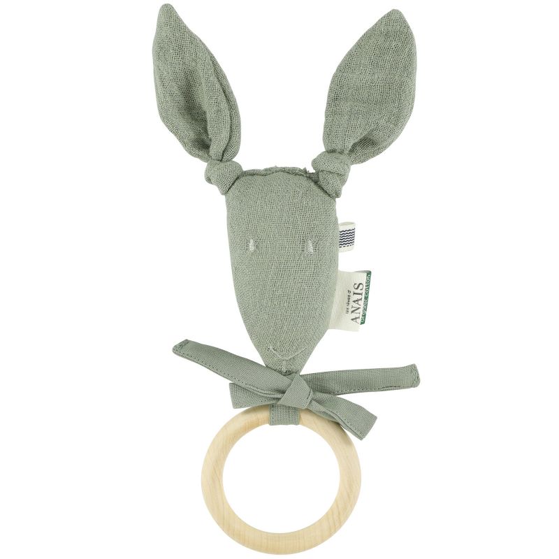 Anneau de dentition en bois kangourou Bliss Olive Trixie