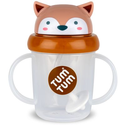 Tasse antifuite avec paille lestée Renard (200 ml) TUM TUM