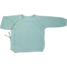 Brassière en tricot Vert sauge (0-1 mois) - Trois Kilos Sept