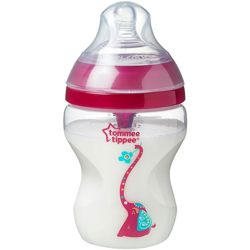 Biberon Anti-colique avancé décoré rose (260 ml) Tommee Tippee