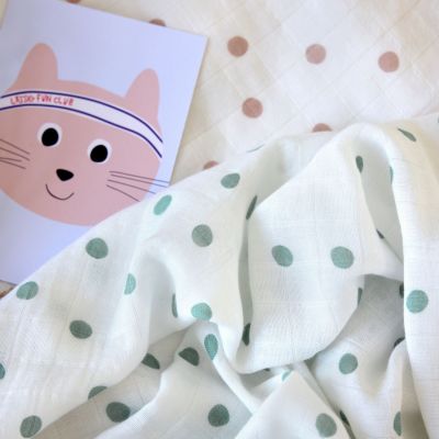 Lange doux Tiny Team granite green (120x120 cm)