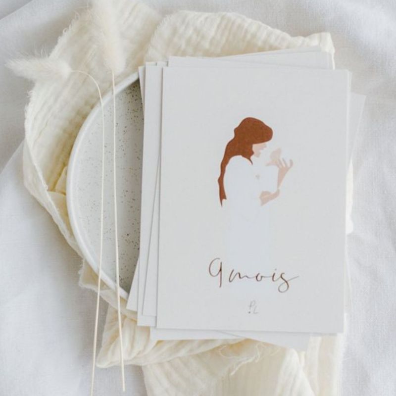 Cartes étapes grossesse 9 Mois Pleine Lune Produit 2