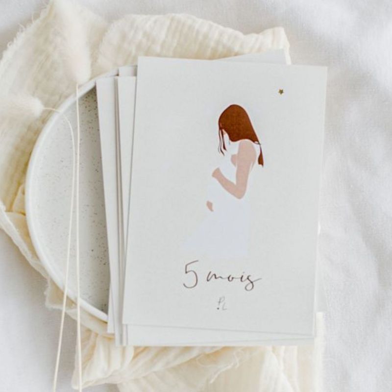 Cartes étapes grossesse 9 Mois Pleine Lune Produit 6