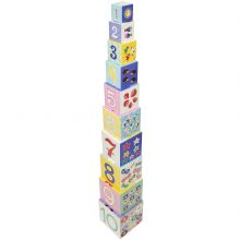 Cubes empilables chiffres et animaux (10 cubes)  par Petit Monkey