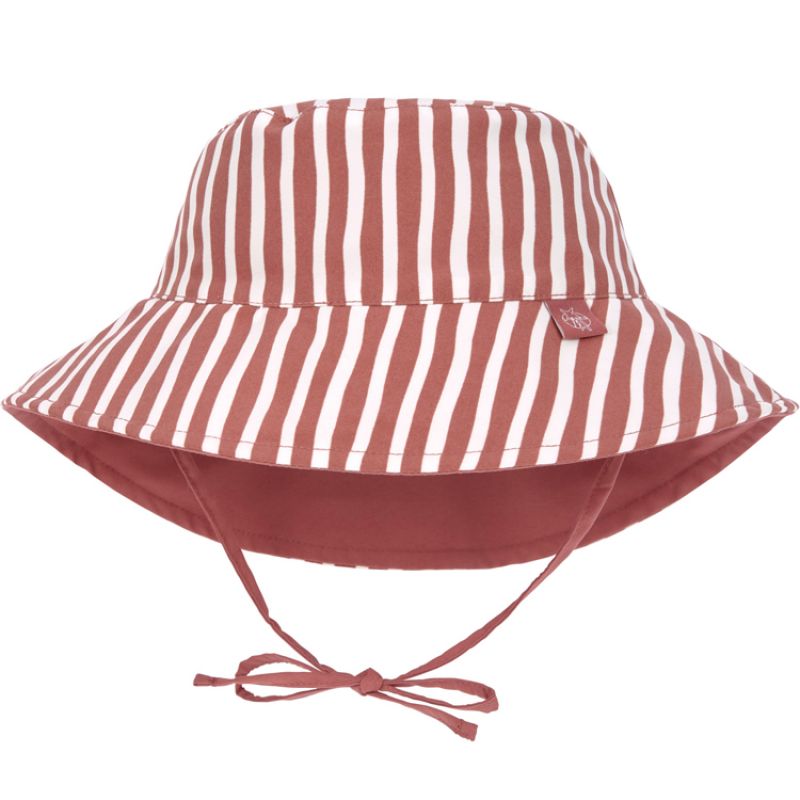 Chapeau anti-UV réversible rayé rouge (3-6 mois) Lässig