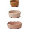 Lot de 3 bols en silicone Eddie Rose multi mix  par Liewood