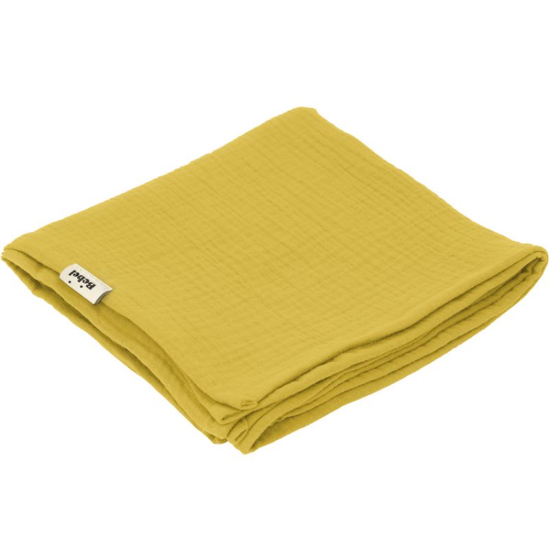 Lange en coton jaune moutarde (90 x 90 cm) BEBEL