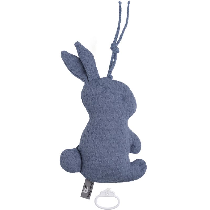 Peluche musicale lapin bleu foncé (30 cm) Baby's Only