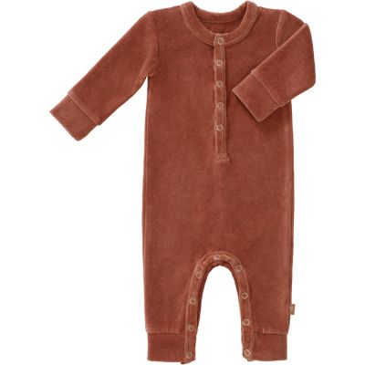 Pyjama en velours bio Copper (0-3 mois : 50 à 60 cm)  par Fresk