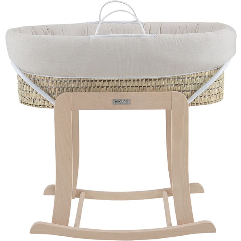 Couffin avec support beige et habillage beige Nature Waterwood Micuna