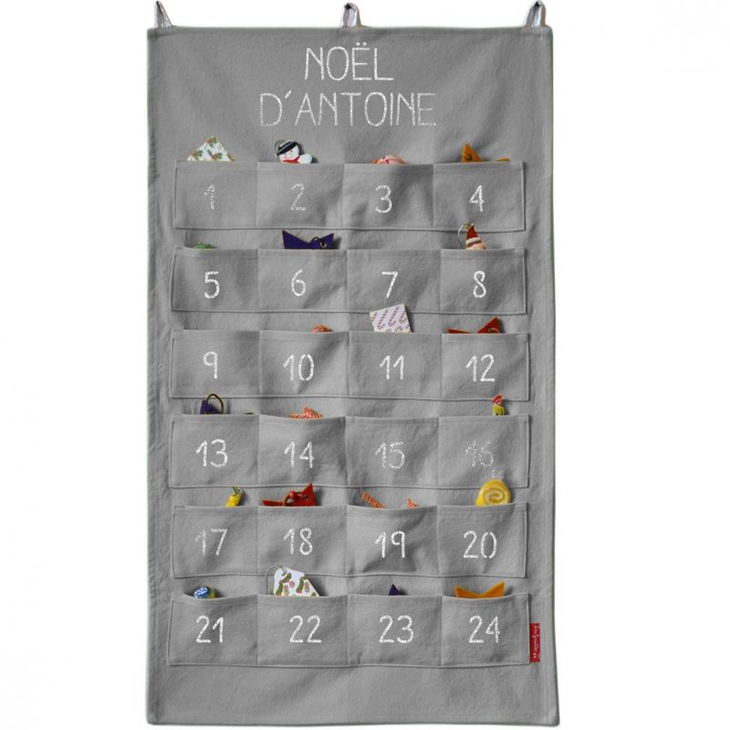 Calendrier de l'Avent Gris clair (personnalisable) Les Griottes
