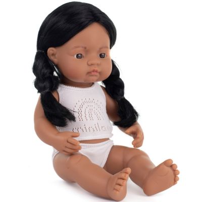 Poupée bébé fille amérindienne (38 cm)  par Miniland