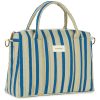 Sac pour poussette Stories Édition limitée Green blue stripes - Nobodinoz