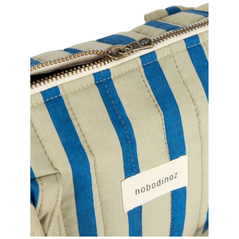 Sac pour poussette Stories Édition limitée Green blue stripes Nobodinoz Produit 4