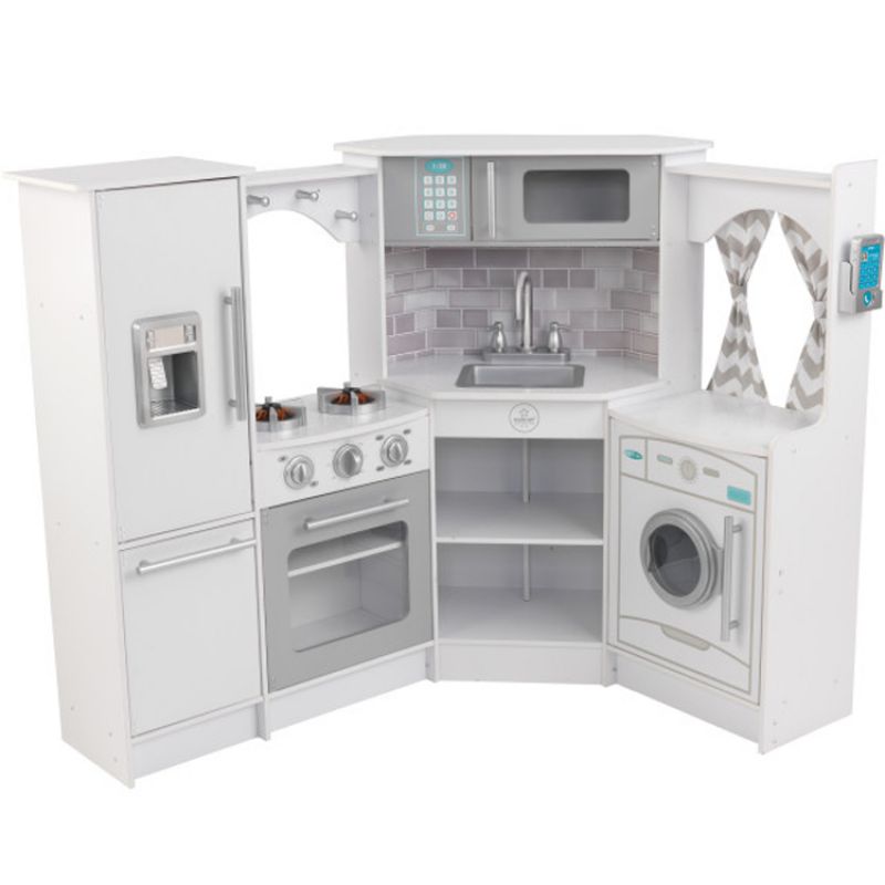 Cuisine enfant Ultimate Corner blanche avec sons et lumières KidKraft