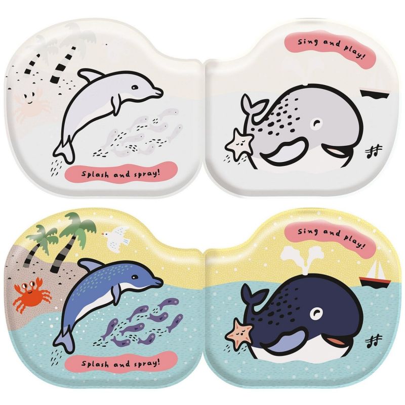 Livre de bain Whale and Friends Wee Gallery Produit ouvert 2
