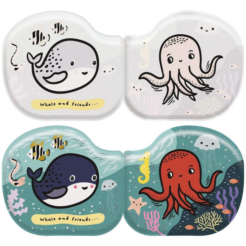 Livre de bain Whale and Friends Wee Gallery Produit ouvert 4