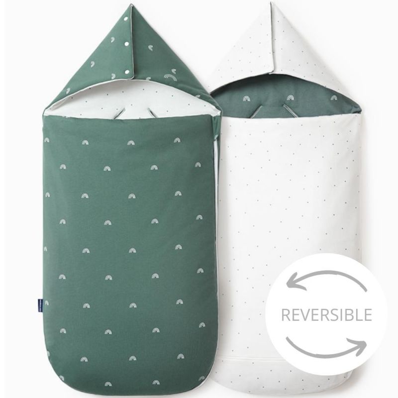 Nid d'ange réversible vert (0-6 mois) Les petites billes
