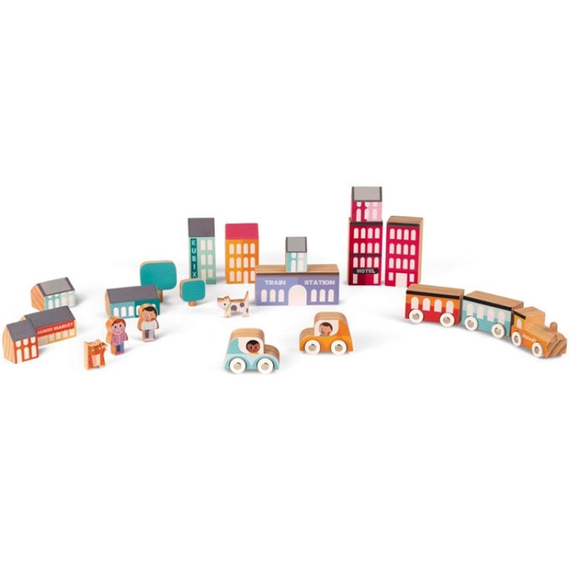 Blocs empilables Kubix City (22 blocs) Janod