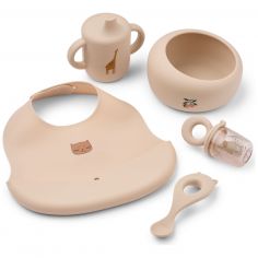 Coffret repas Mileah Apple Blossom (5 pièces) - Liewood