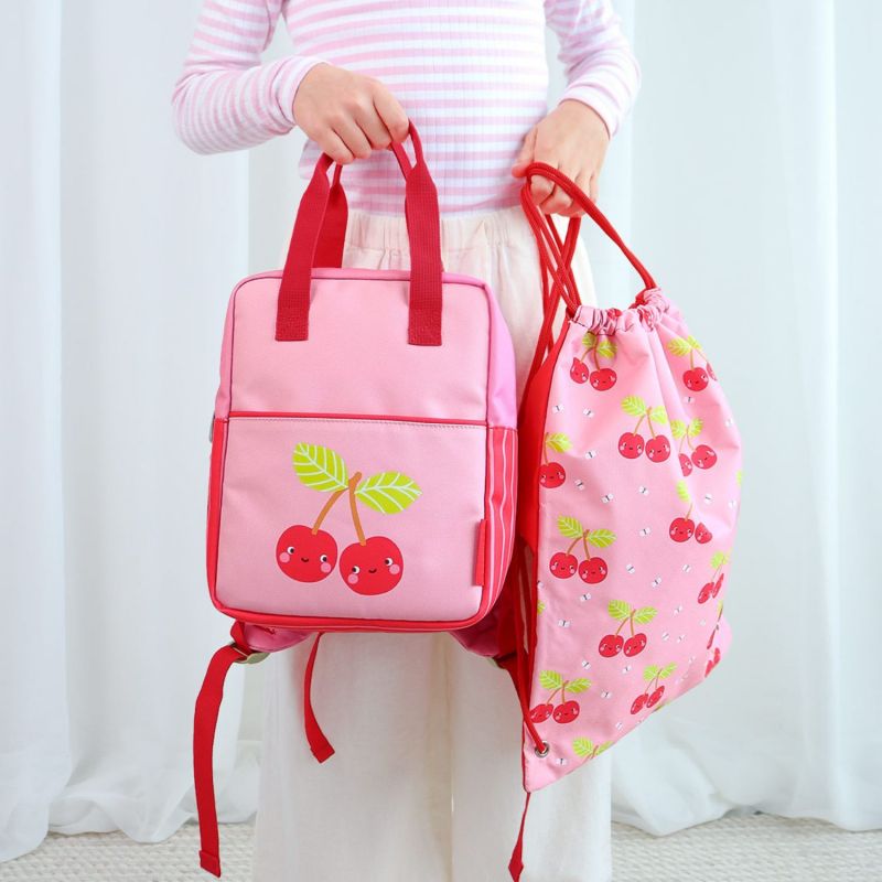 Sac à dos carré Cerises A Little Lovely Company Ambiance 5