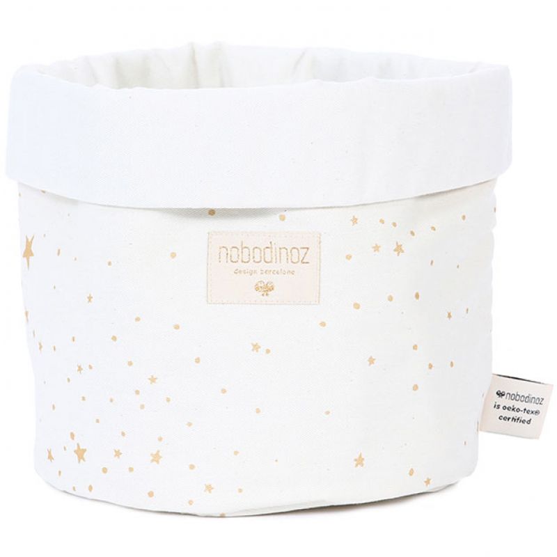 Panier de toilette en tissu Panda Gold stella Natural (20 x 24 cm) Nobodinoz