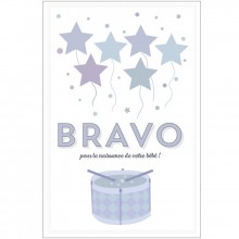 Carte de félicitations naissance Bravo  par A cause de toi !