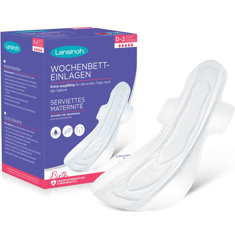 Serviettes maternité 0-2 semaines (10 pièces) Lansinoh Produit 1 grande taille