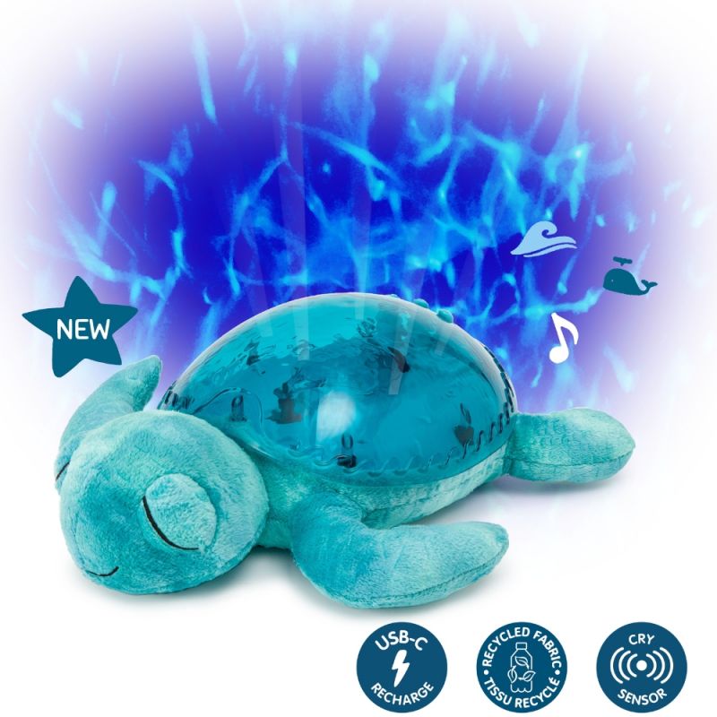 Veilleuse peluche Tranquil Turtle Aqua (rechargeable) Cloud B Produit 3