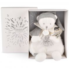 Doudou Ours cape Argent (25 cm) - Doudou et Compagnie