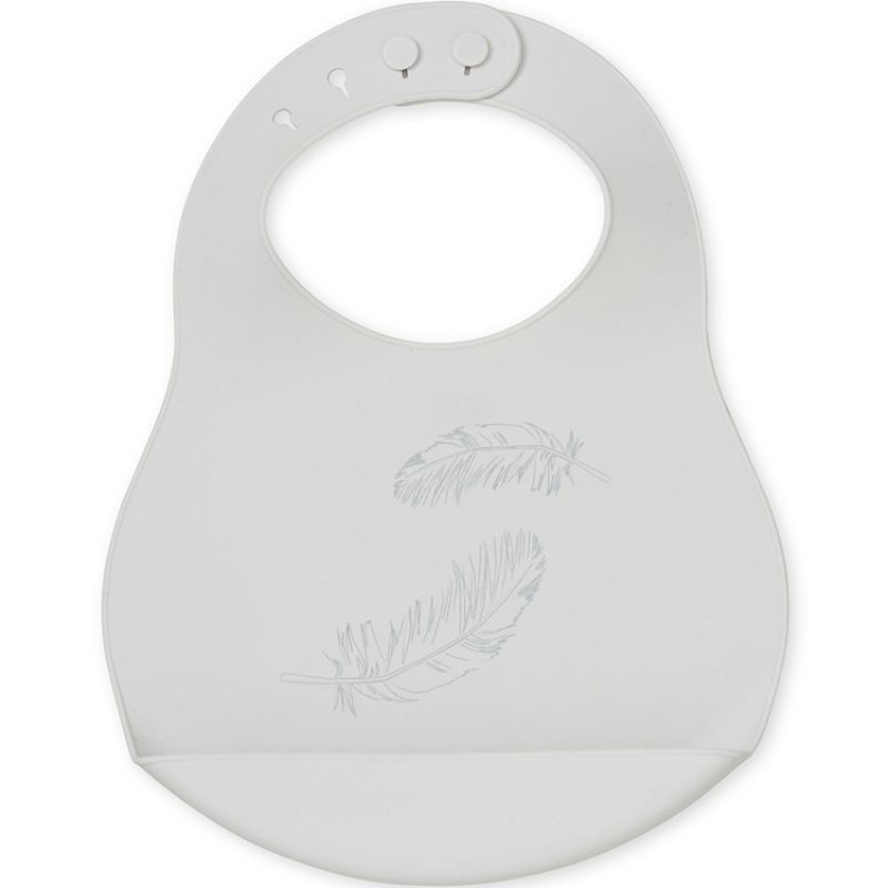 Bavoir en silicone à poche gris Cam Cam Copenhagen