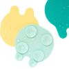 Jouets de bain antidérapants Grippi Méduse jaune menthe (8 pièces) - Quut