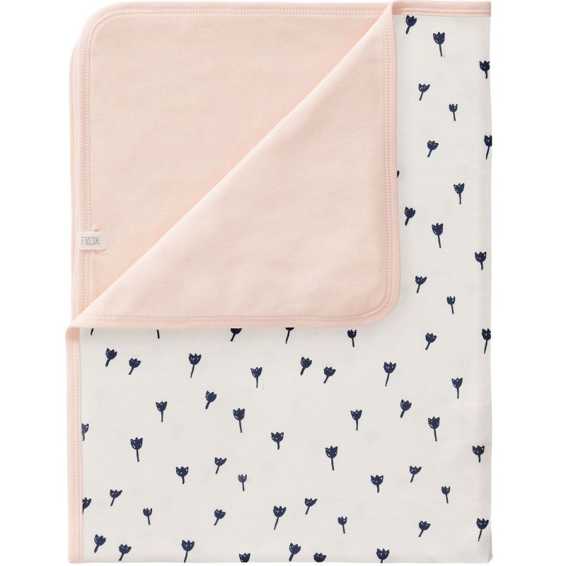 Couverture bébé Tulipe bleu indigo (80 x 100 cm) Fresk