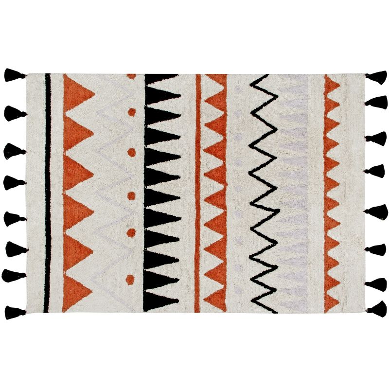 Tapis lavable azteca naturel terracotta (140 x 200 cm) Lorena Canals