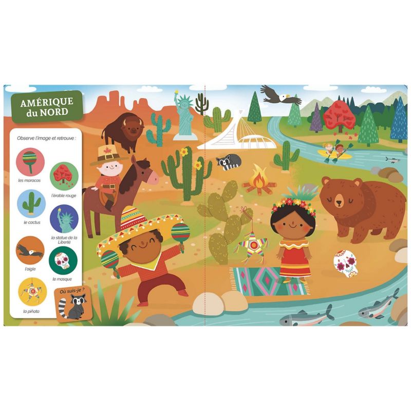 Livre Cherche et trouve des tout-petits Autour du monde Auzou Editions Produit 2